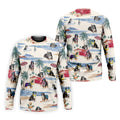 Tropical Bernese Mountain Dog Beach Hawaiian Golf Polo Shirt, Printed Golf Shirts, Golf Apparel For Men