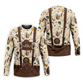 Oktoberfest Lederhosen Beer Pattern Golf Polo Shirt, Hawaiian Golf Shirt, Mens Golf Polo