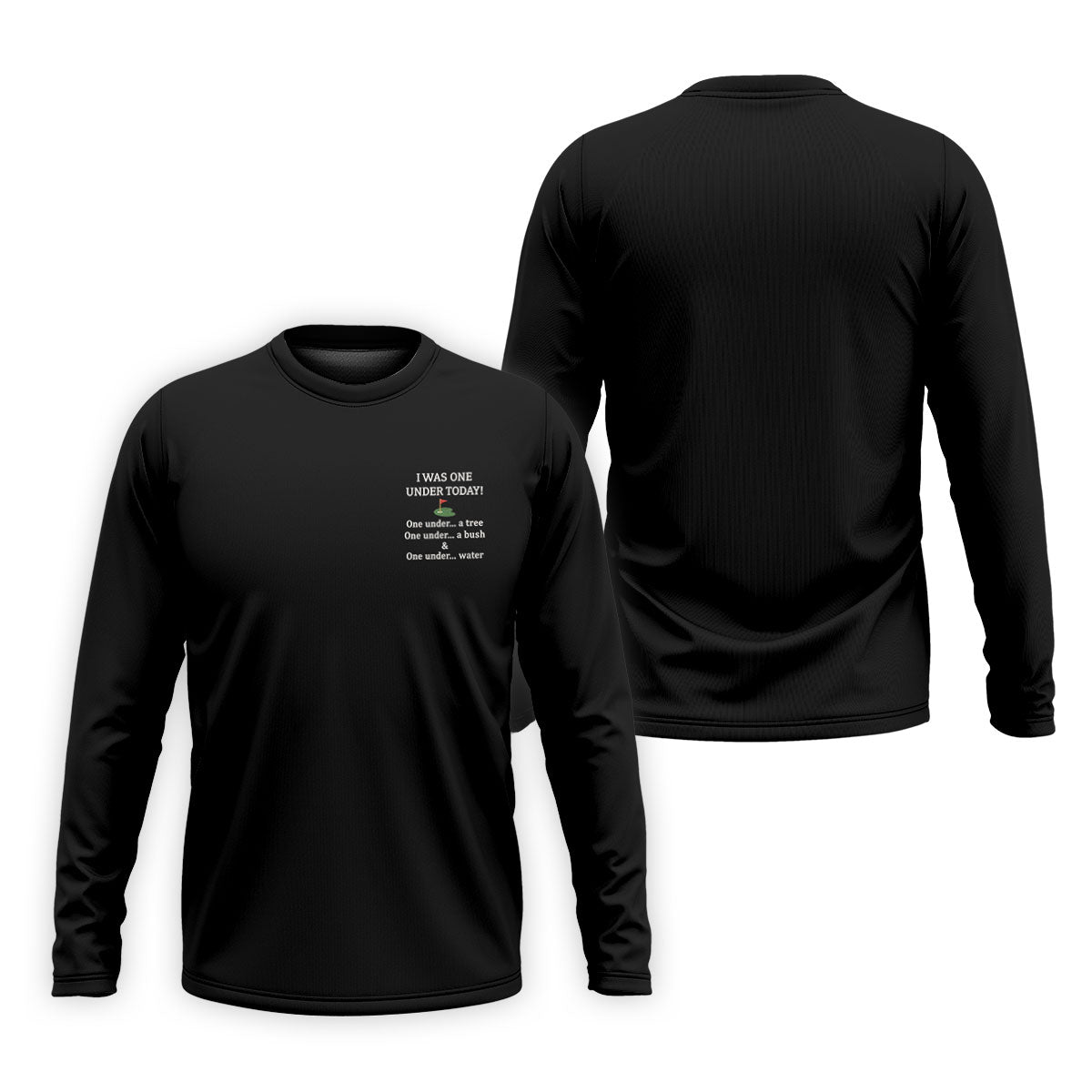 I Was One Under Today Black Golf Shirt, Funny Golf Shirt, Golf Shirts For Men, Polo Shirts For Men