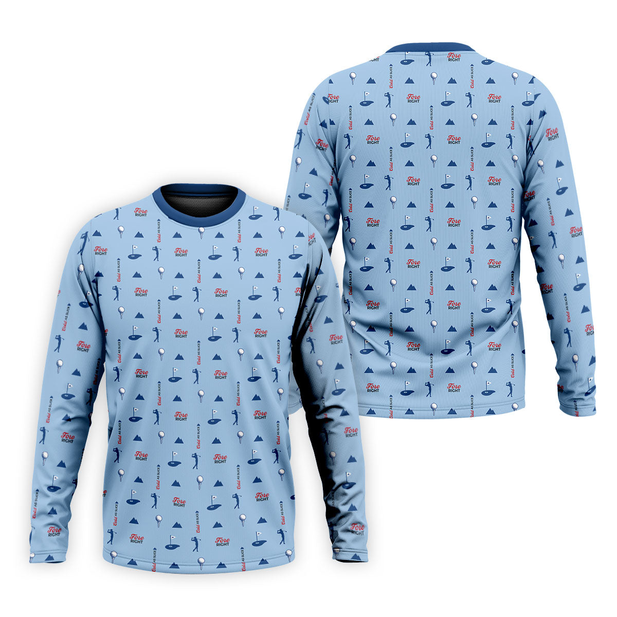 Fore Right Cold As Slice Golf And Beer Golf Shirts For Men, Polo Shirts For Men, Golfing Apparel