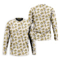 Cute Opossum Seamless Pattern Golf Tops For Men, Cute Golf Outfit, Polo Shirts For Men