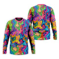 Liquid Marble Colorful Print Golf Tops For Men, Polo Shirts For Men, Golf Shirts For Men