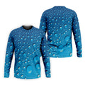 Rain Drops Blue Golf Shirt, Golf Tops For Men, Golf Shirts For Men, Polo Shirts For Men