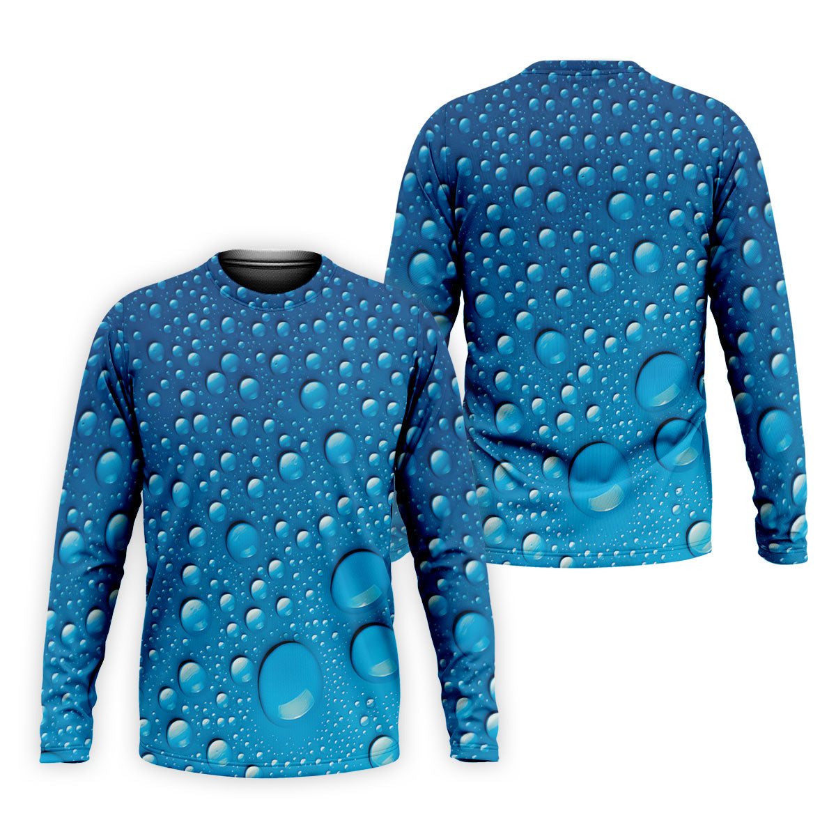 Rain Drops Blue Golf Shirt, Golf Tops For Men, Golf Shirts For Men, Polo Shirts For Men