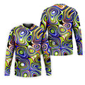 Blue And Green Fluid Art Cool Golf Shirt, Golf Tops For Men, Golf Shirts For Men, Golf Gift For Men