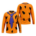 Fred Flintstone Costume Orange Design Hawaiian Golf Shirt, Golf Shirts For Men, Polo Shirts For Men