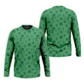 Leprechaun Hat Shamrock Beer Dark Green Seamless Pattern St. Patrick’s Day Golf Shirt, Golf Shirts For Men