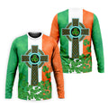 Celtic Cross Knotwork St Patrick's Day Shamrock Golf Shirt, Men's Golf Polo Shirts, Golf Shirts For Men