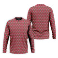 Christmas Golf Cart Pattern Red Men's Golf Tops, Christmas Golf Shirt, Polo Shirts For Men