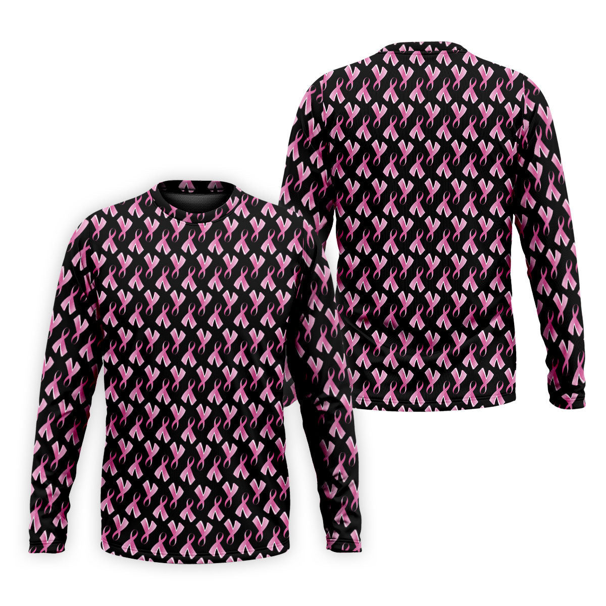 Pink Ribbon Pattern Breast Cancer Polo Shirt, Men's Golf Shirt, Mens Golf Apparel