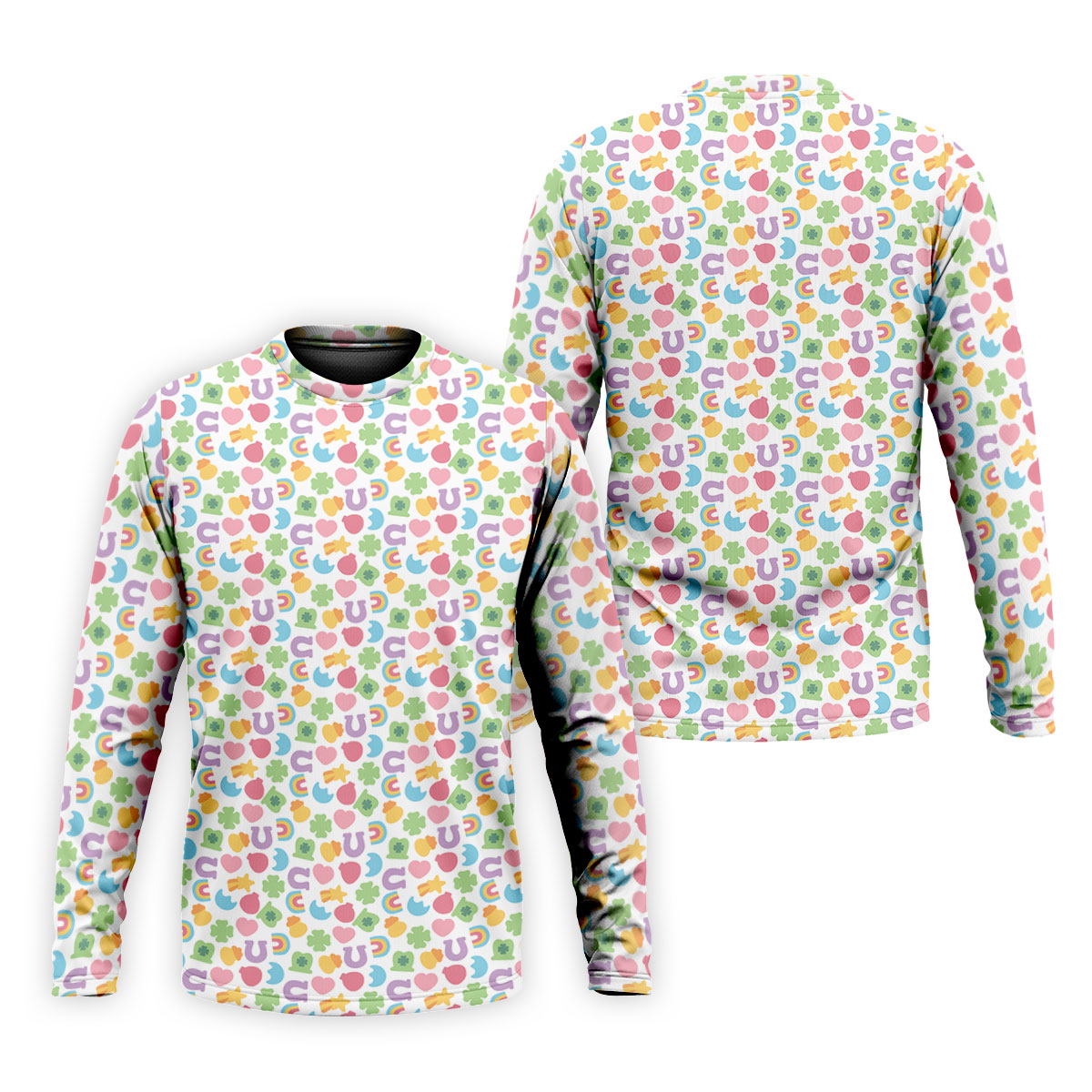 St Patrick's Day Lucky Charms White Golf Shirt, Cute Golf Outfit, Polo Shirts For Men, Golf Shirts For Men