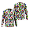 Autism Awareness Color Leopard Pattern White Golf Shirt, Golf Tops For Men, Polo Shirts For Men, Golf Shirts For Men