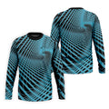 Swirling Vortex Black And Light Blue Golf Shirts For Men, Polo Shirts For Men, Golfing Apparel
