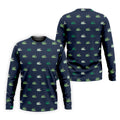 Navy Crocodile Pattern Golf Shirt, Mens Polo Shirt, Golf Shirts For Men, Performance Golf Shirt
