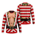 Candy Cane Santa Suit Christmas Golf Shirt, Mens Golf Shirts, Golf Apparel For Men