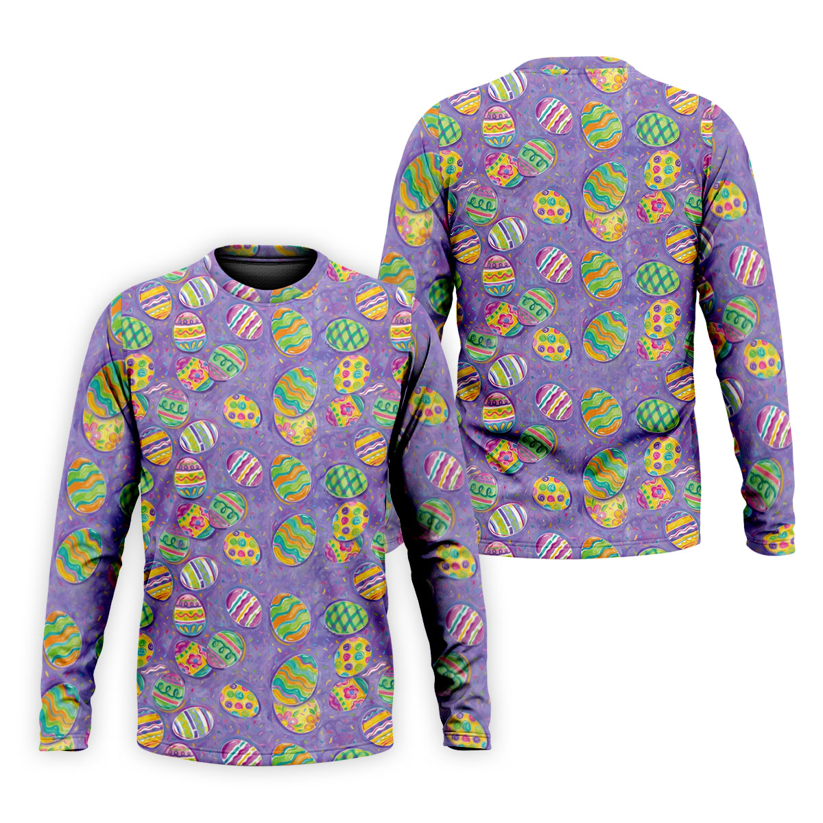 Colorful Painted Easter Eggs Golf Shirts For Men, Cute Golf Outfit, Polo Shirts For Men
