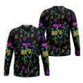 Back To 80's Neon Pattern Hawaiian Golf Shirt, Tropical Vibe Men's Funny Golf Shirts