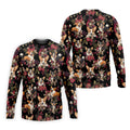 Cute Corgi Floral Hawaiian Pattern Polo Shirt, Mens Golf Polo, Funny Golf Shirt