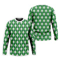 St Patrick's Day Shamrock Argyle Pattern Green And White Argyle Golf Shirt, Polo Shirts For Men, Golf Shirts For Men