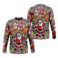 Funny Tropical Santa Christmas Polo Shirt, Mens Golf Polo, Christmas Shirts For Men