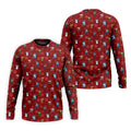 Funny Christmas Characters Golf Pose Red Golf Shirt, Christmas Golf Shirt, Polo Shirts For Men