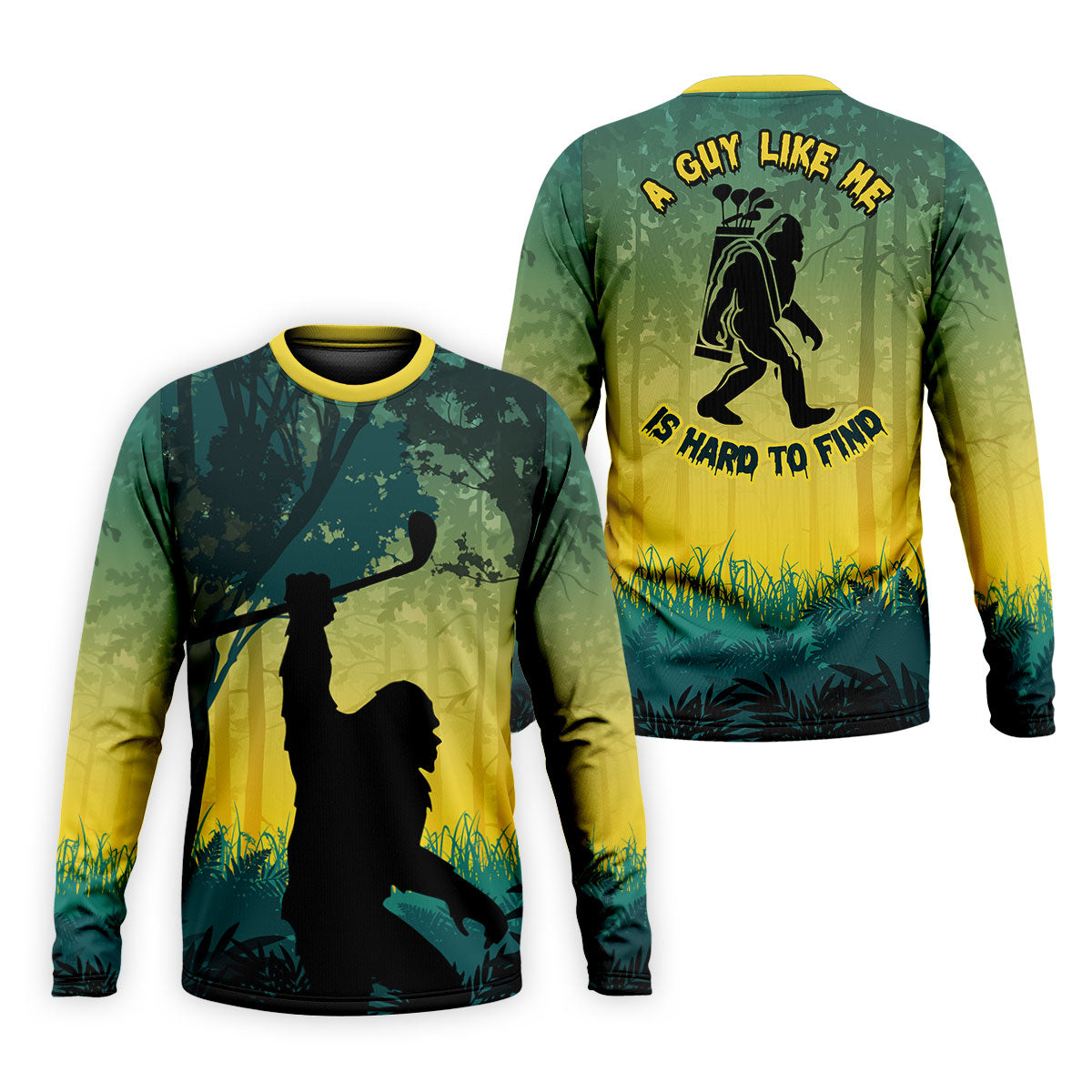 Bigfoot A Guy Like Me Is Hard To Find Men's Polo Shirt, Golf Polo Shirts For Men, Mens Golf Apparel