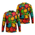 Vibrant Maple Leaf Autumn Forest Hawaiian Golf Polo, Golf Tops For Men, Golfing Apparel