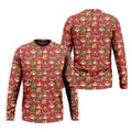Tropical Santa Summer Christmas Pattern Polo Shirt, Mens Golf Polo, Christmas Shirt