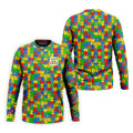 It's Okay To Be Different Colorful Puzzle Pattern Autism Awareness Men's Golf Shirt, Polo Shirts For Men