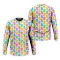 Pastel Easter Peeps Colorful Checkered Golf Shirts For Men, Cute Golf Outfit, Polo Shirts For Men