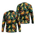 Funny Hot Dog Banana Tropical Hawaiian Golf Shirt, Mens Golf Polo, Printed Golf Shirts