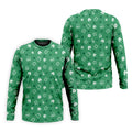 Leprechaun Hat Shamrock Beer Seamless Pattern St. Patrick’s Day Golf Shirt, Polo Shirts For Men, Golf Shirts For Men