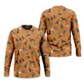 Vintage Black Cat Halloween Pattern Polo Shirt, Mens Golf Polo, Golf Apparel For Men