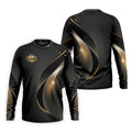Australian Coat Of Arms Black And Gold Gradient Golf Tops For Men, Polo Shirts For Men