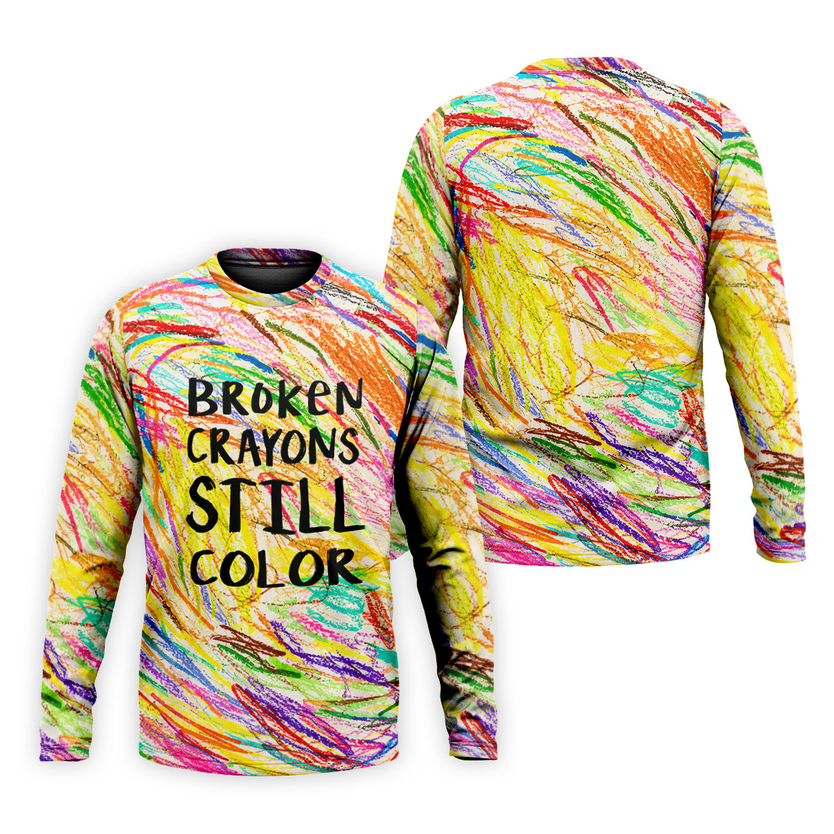 Broken Crayons Still Color Golf Polo Shirt, Men's Golf Shirt, Mental Health Awareness Shirt