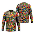 Hawaiian Tiki Tropical Floral Golf Shirts For Men, Polo Shirts For Men, Golfing Apparel