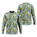 Funny Ninja Turtle Comic Hawaiian Golf Shirt, Mens Golf Polo, Golf Apparel For Men