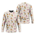 Halloween Seamless Pattern Cute Golf Shirt, Retro Halloween Polo Shirts For Men, Golfing Apparel