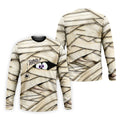 Cute Mummy Peeking Eyes BOO Halloween Golf Polo Shirt, Mens Golf Polo, Hawaiian Golf Shirt