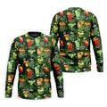 Tropical Cocktail Coconut And Palm Leaf Golf Polo, Hawaiian Golf Shirt, Mens Golf Apparel