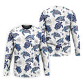 Sea Turtle, Starfish, Seashells and Coral Reef Art Hawaiian Golf Polo, Golf Tops For Men, Golfing Apparel