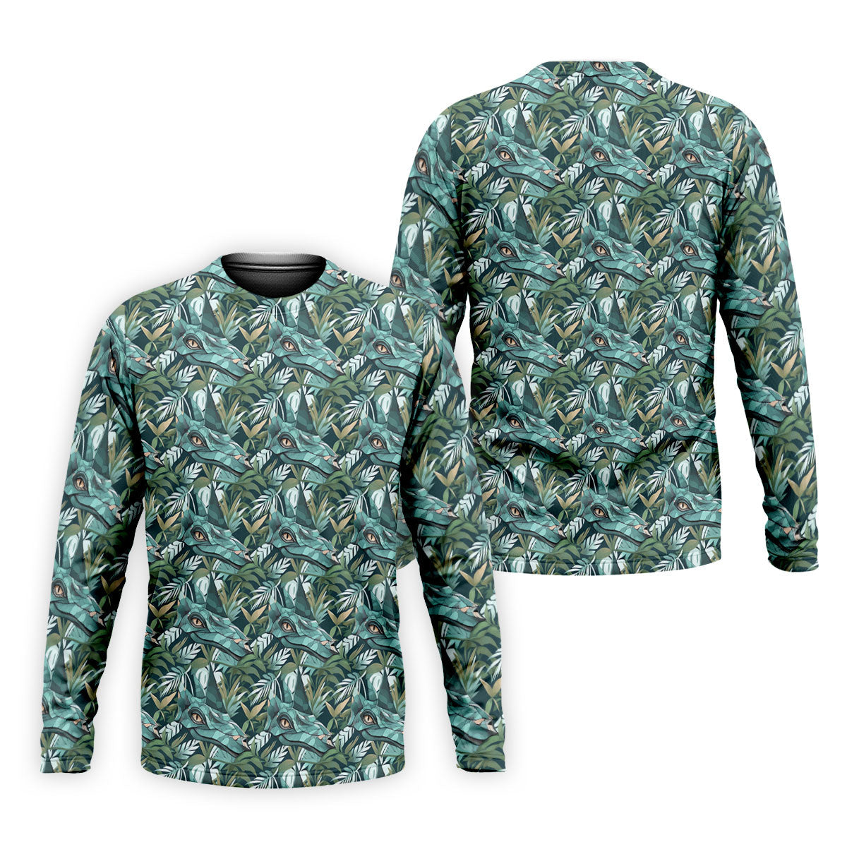 Dinosaur Head Tropical Vibe Golf Tops For Men, Polo Shirts For Men, Golf Shirts For Men