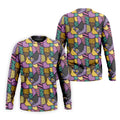 Halloween Patchwork Pattern Golf Polo Shirt, Men's Golf Shirt, Hawaiian Golf Shirt