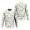 Pink Flamingo Golf Cart Cactus Hawaiian Golf Shirt, Mens Golf Polo, Golf Apparel For Men