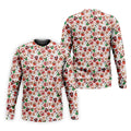 Cute Christmas Dessert Pattern Golf Tops For Men, Cartoon Character Polo Shirts For Men, Christmas Golf Shirt