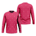 Pink Ribbon Golf Pattern Breast Cancer Polo Shirt, Golf Shirts For Men, Mens Golf Apparel