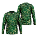 Beer Shamrock Neon Pattern St Patrick's Day Golf Shirt, Golf Tops For Men, Golf Shirts For Men