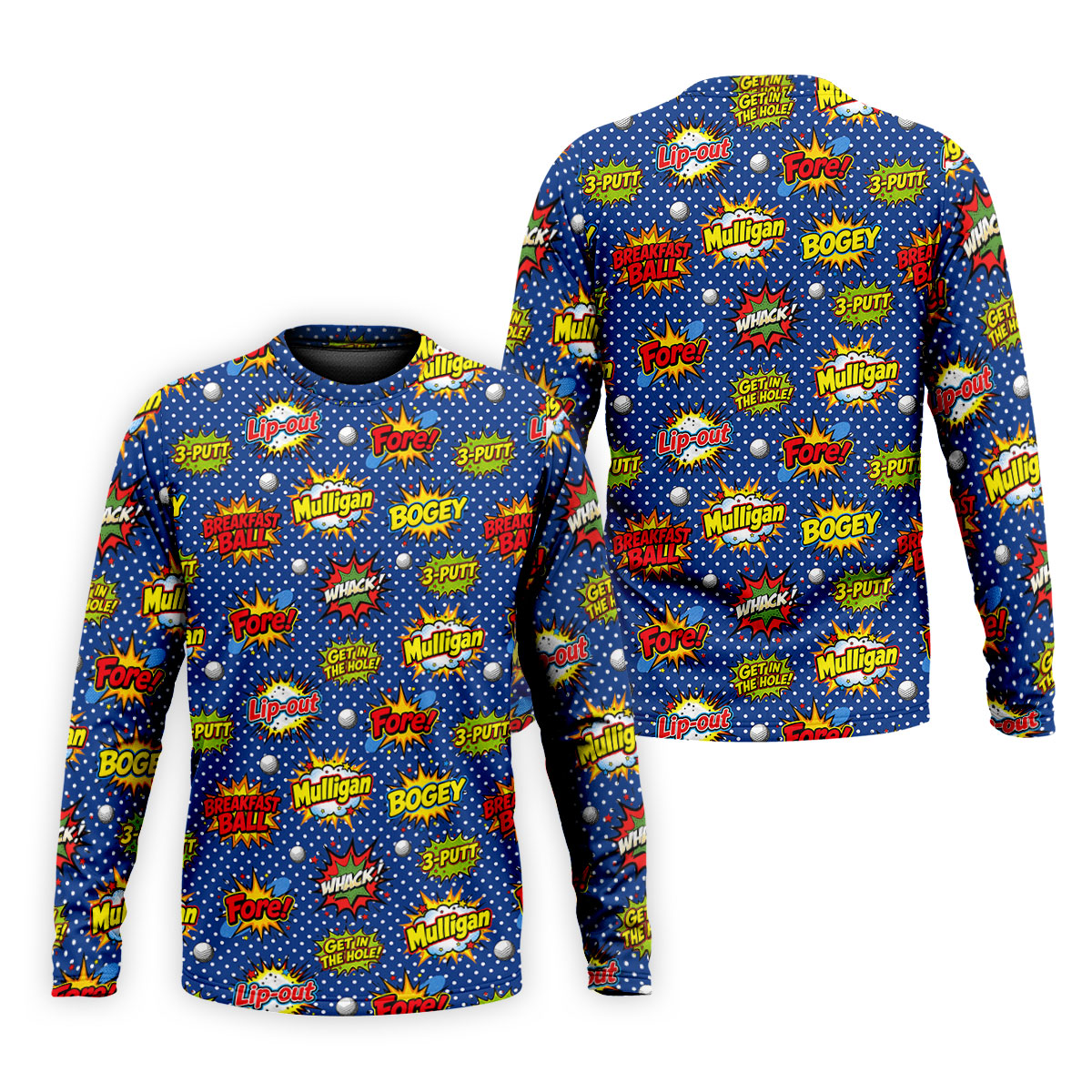 Funny Comic Pop Art Golf Shirt, Fun Golf Polo Shirt, Golf Shirts For Men