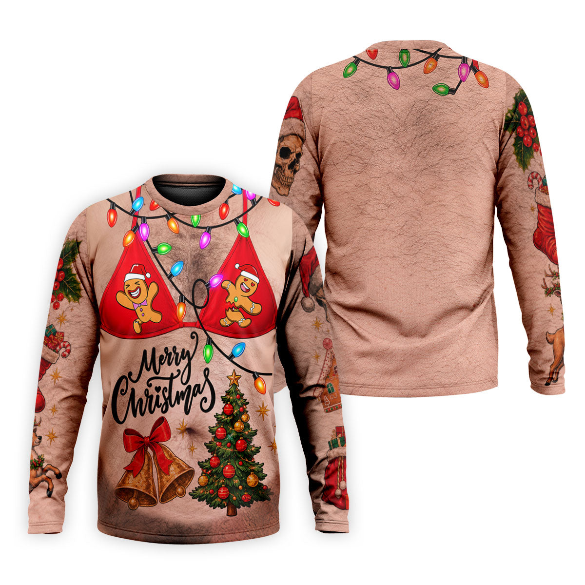 Merry Gingerbread Bra Christmas Golf Shirt, Mens Golf Shirts, Polo Shirts For Men
