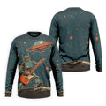 Robot UFO Sleeveless Golf Shirt, Cute Golf Outfit, Mens Polo Shirts, Golf Shirts For Men